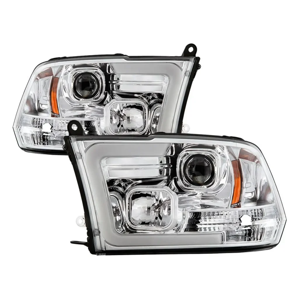 Spyder 09-16 Dodge Ram 1500 Ver 2 Proj Headlight - Light Bar Turn Signal - Chro - PRO-YD-DR09V2-SB-C